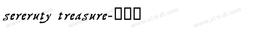 sereruty treasure字体转换